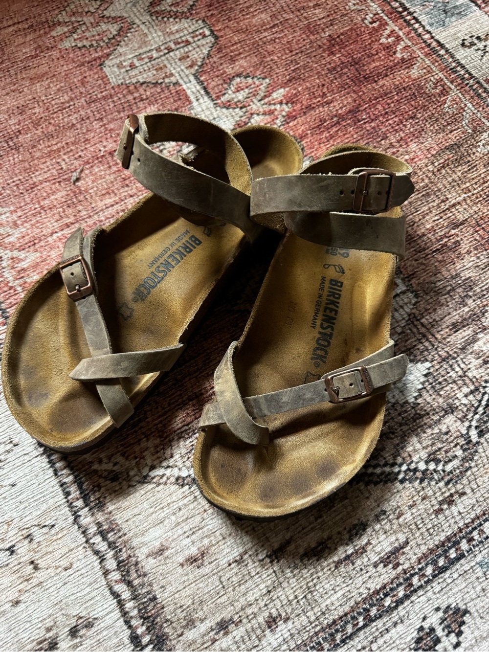 Birkenstock Women’s Brown Ankle Wrap Strap Sandals with Buckles